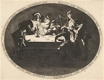JACQUES CALLOT Le Bénédicité (La Sainte Famille à table) * Le Brelan (Les Joueurs de Cartes).